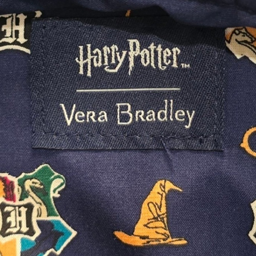 Vera Bradley Harry Potter Forbidden Forest Campus Backpack Quilted Blue Floral - Picture 2 of 8